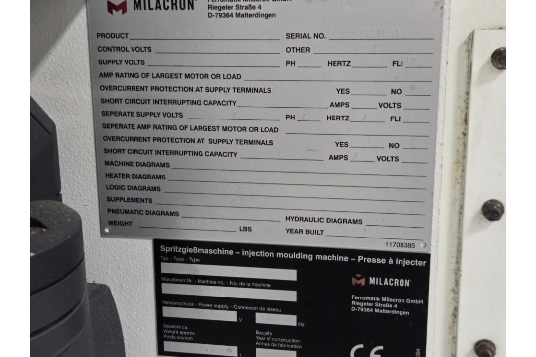 2016 Milacron Ferromatik 220 Ton Injection Molding Press - Only 2,718 Hours - Image 25 of 25