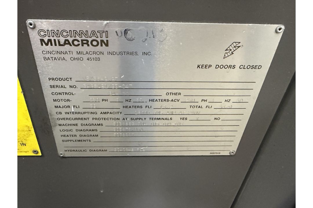 Cincinnati Milacron 55 Ton Injection Molding Press - Image 15 of 16