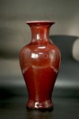 Qing Dynasty Sang-de-Boeuf Glaze Guanyin Vase