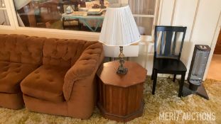 Sofa Couch with End Tables and Lamps