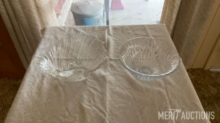 (2) Glass Punch Bowls