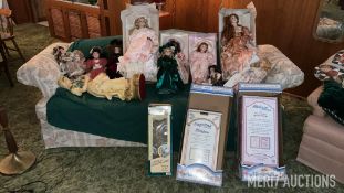 Assortment of Porcelain Dolls