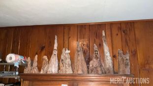Group of Wooden Carved Stumps