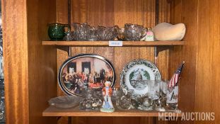 (3) Shelves of Glassware