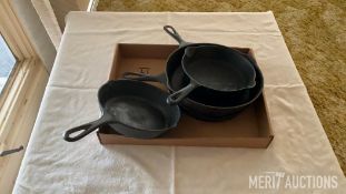 (4) Cast Iron Skillets