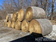 (12) Round Bales of Hay