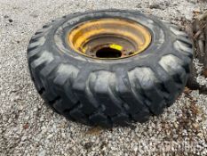 17.5X25 industrial tire on Deere articulated loader rim, Coal Valley, IL