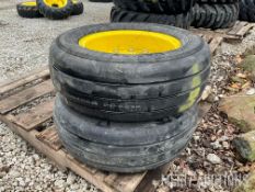 (2) New 26X9-14.5 severe duty batwing tires on 5-lug batwing rims, Coal Valley, IL