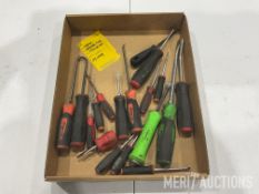 Assorted Snap On Picks and Screwdrivers