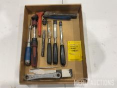 Assorted Chisels and Socket Wrenches