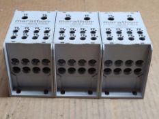 LOT OF 3 MARATHON EPBCP84, POWER DISTRIBUTION BLOCK, 760A, 600V, AC/DC CU9