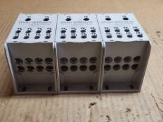 LOT OF 3 MARATHON EPBCP84, POWER DISTRIBUTION BLOCK, 760A, 600V, AC/DC CU9