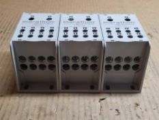 LOT OF 3 MARATHON EPBCP84, POWER DISTRIBUTION BLOCK, 760A, 600V, AC/DC CU9