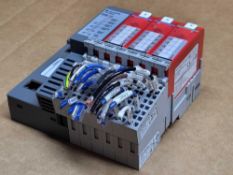 LOT OF ALLEN BRADLEY PARTS; W/ 1734-AENTR SERIES C, W/ (2) 1734-IB8S SERIES B, W/ 1734-OBV2S +MORE