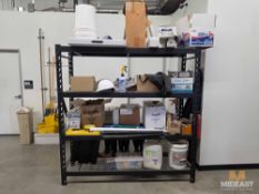Metal Shelf and Miscellaneous Items
