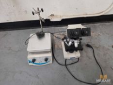 Omax Microscope and Hotplate Magnetic Stirrer