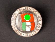 Insigne des travailleurs volontaires Italiens. Italian Volunteer Workers insignia.