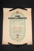 Diplome LFC. French Legion Diploma
