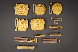 5 boucles du Parti National Fasciste. 5 buckles of the National Fascist Party.