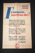 Francais Souviens Toi. Frenchmen, Remember.