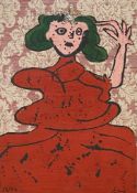 ENRICO BAJ, Femme aux paillettes