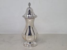 An Elizabeth II silver Sugar Caster of fluted baluster form, Birmingham 1969, 165gms