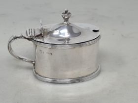 An Edward VII silver oval Mustard Pot, Chester 1904, A/F, 65gms