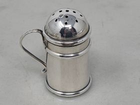 A Victorian silver miniature Flour Dredger or Pepperette, Chester 1897, maker: C.S & F.S
