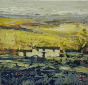 JOHN PIPER (b.1946) Autumn Landscape, signed, inscribed and dated 2009 on the reverse, oil on panel,