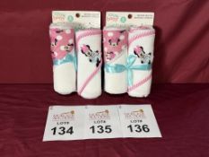 DISNEY BABY MINNIE MOUSE HOODED TOWELS