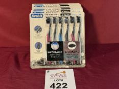 ORAL-B CHARCOAL MEDIUM TOOTHBRUSHES