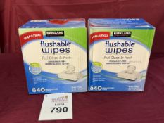 KIRKLAND FLUSHABLE WIPES (640) PREMOISTENED WIPES