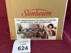 SUNBEAM 15 LBS. WEIGHTED BLANKET EXTRA WARM