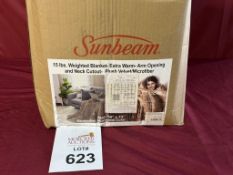 SUNBEAM 15 LBS. WEIGHTED BLANKET EXTRA WARM