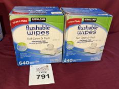 KIRKLAND FLUSHABLE WIPES (640) PREMOISTENED WIPES