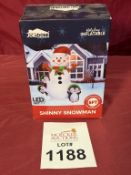 JOIE DOMI SHINNY SNOWMAN HOLIDAY INFLATABLE