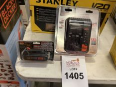 BLACK + DECKER 2 AMP FAST CHARGE & 20V BATTERY (NEW)