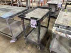 PLASTIC UTILITY CART ON CASTERS