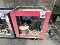 WOOD CART WITH PAINT SPRAYER