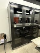 2-DOOR METAL STORAGE CABINET WITH PLEXIGLASS