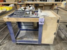 WOOD CART WITH CONTENTS