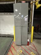 4-DOOR METAL STORAGE CABINET WITH CONTENTS