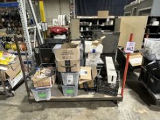 METAL CART WITH CONTENTS