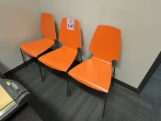 ORANGE STACKING CHAIRS