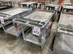 PLASTIC UTILITY CART ON CASTERS