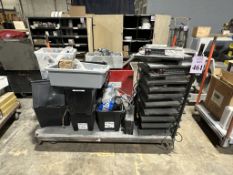 METAL CART WITH CONTENTS