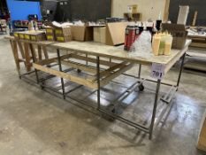 10' WORKBENCH ON CASTERS WITH CONTENTS
