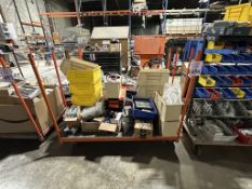 METAL CART WITH CONTENTS