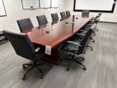16' CONFERENCE TABLE WITH 12 CHAIRS