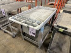 PLASTIC UTILITY CART ON CASTERS